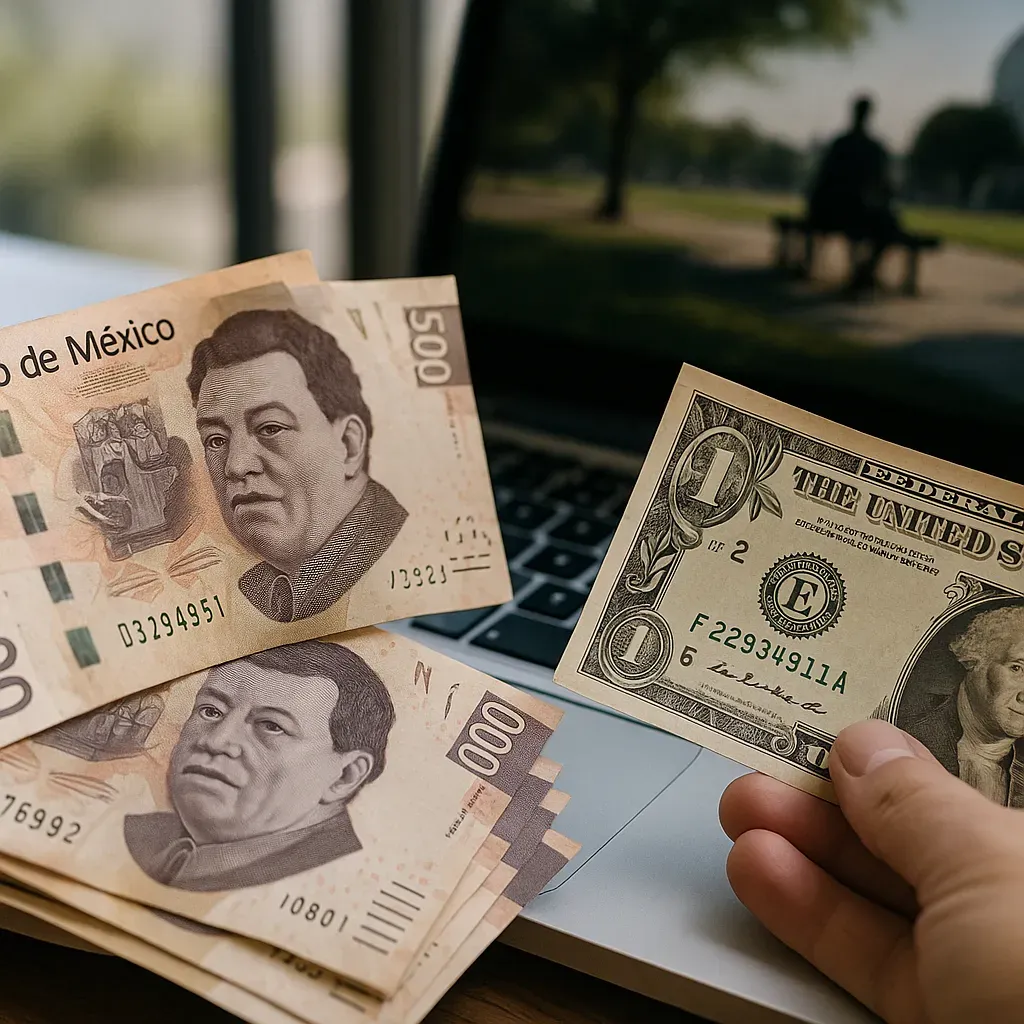 Peso mexicano sube ante el dólar.