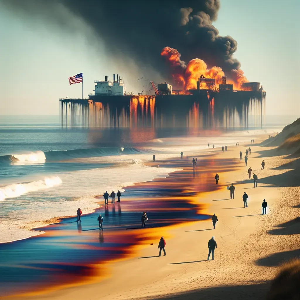 Petróleo vertido alcanzó playas estadounidenses