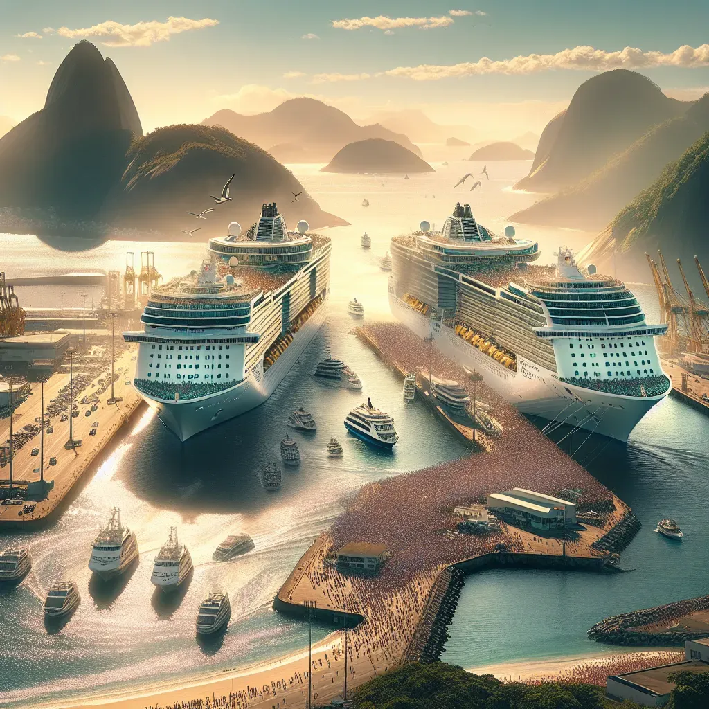 Pier Mauá acoge simultáneamente dos cruceros.