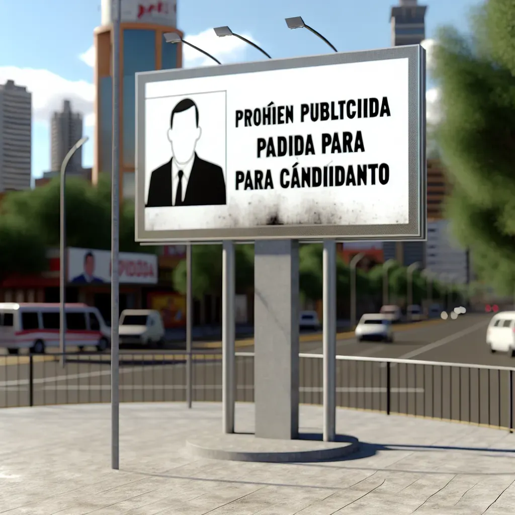 Prohíben publicidad pagada para candidato.