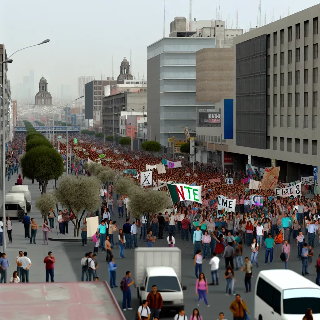 Protestas docentes de la CNTE afectan movilidad CDMX.