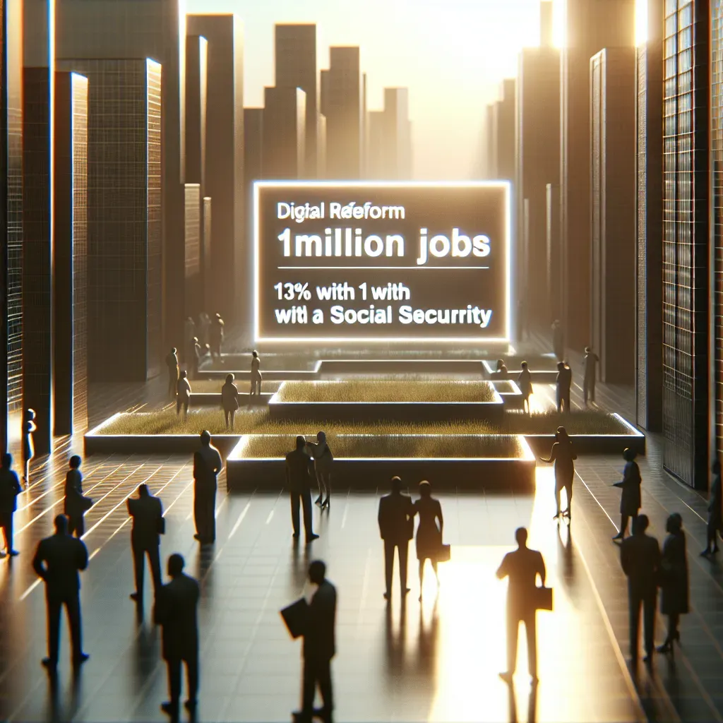 Reforma digital aporta 1.2 millones de empleos; 13% con seguridad social total.