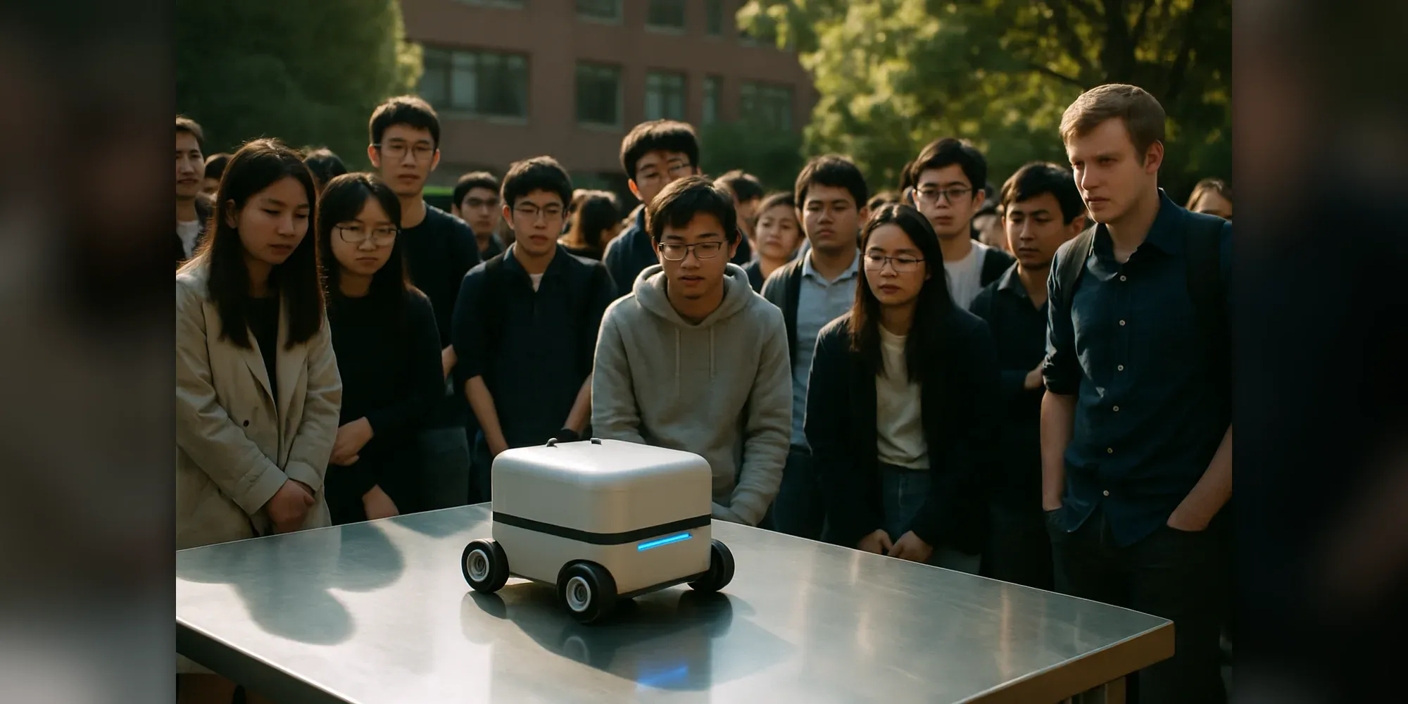 Robot camina sin batería usando energía del suelo metálico
