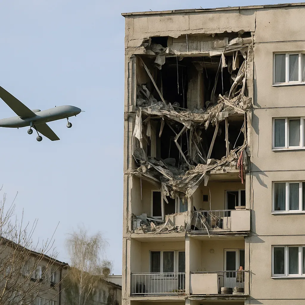 Rumania reporta dron ruso daña edificio