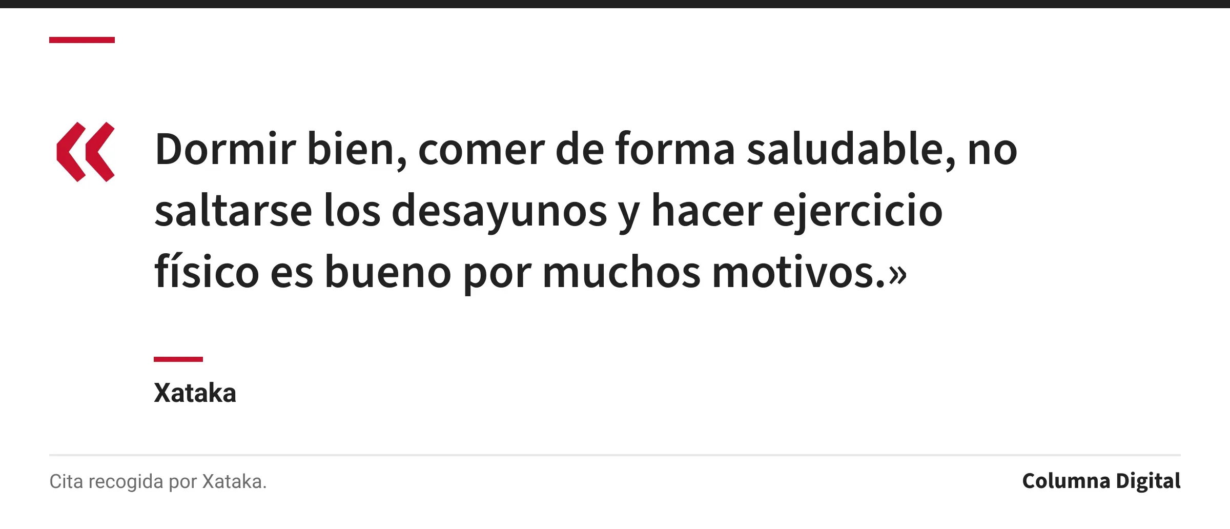 Cita de Xataka: «Dormir bien, comer de forma saludable, no saltarse los desayunos y hacer ejercicio físico es bueno por muchos motivos.»