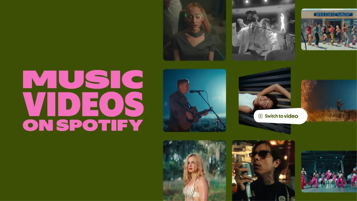 Spotify presenta videoclips para suscriptores Premium en EE. UU. y Canadá.