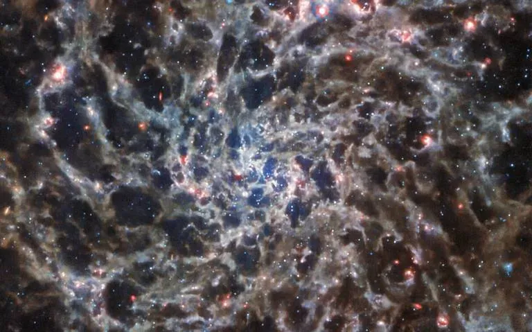Telescopio James Webb muestra los ‘huesos’ de una galaxia