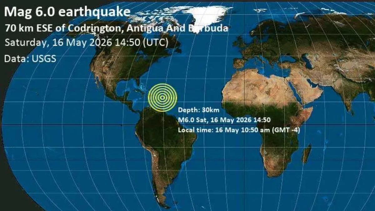 Terremoto de 6.0 afecta Antigua y Barbuda