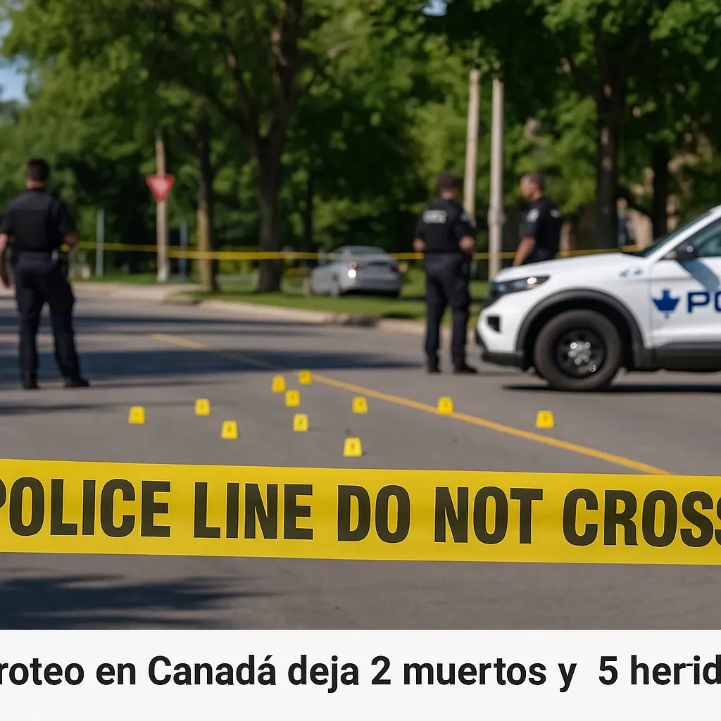 Tiroteo en Canadá deja 2 muertos y 5 heridos