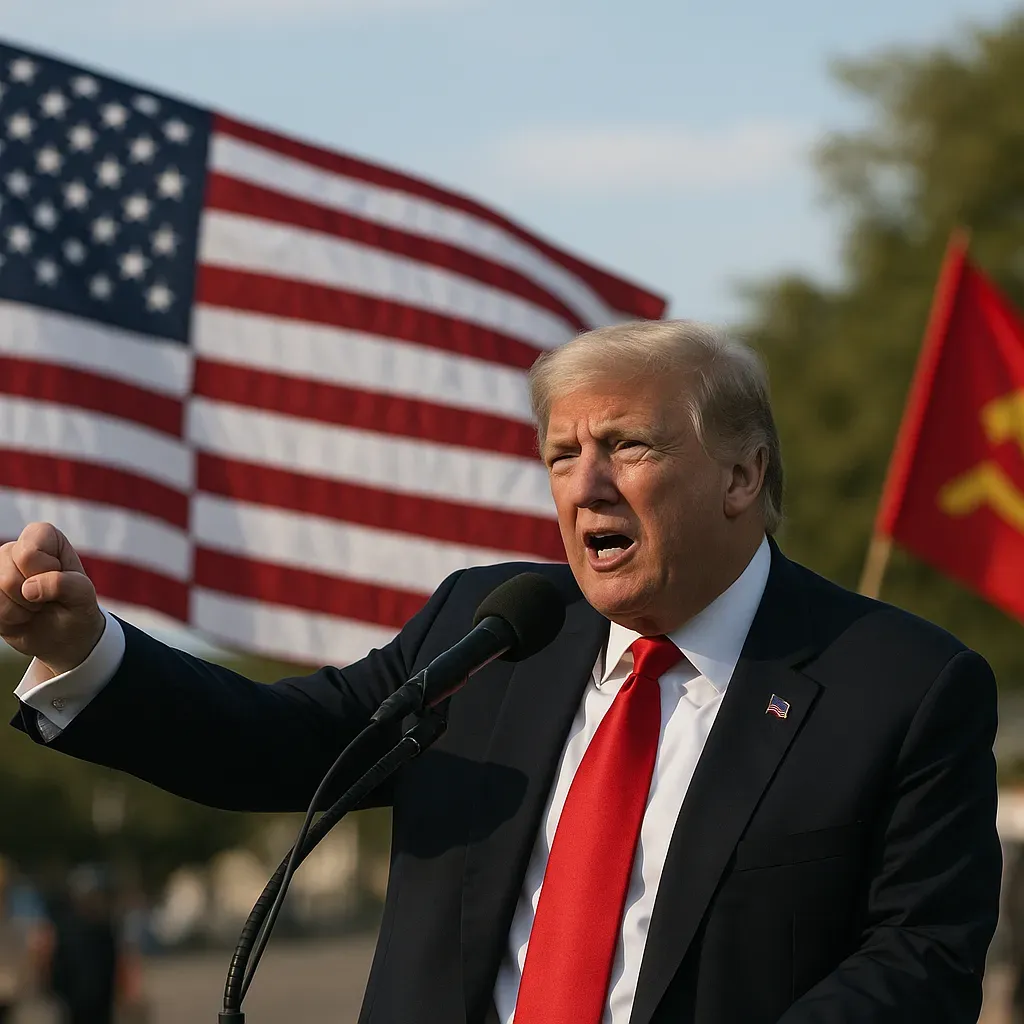 Trump alaba a EE. UU. y ataca comunistas
