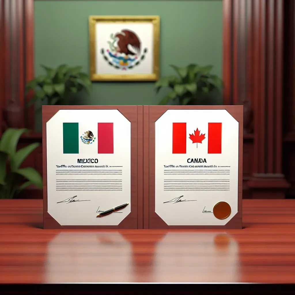 Trump firma órdenes para aranceles a México, Canadá y China.