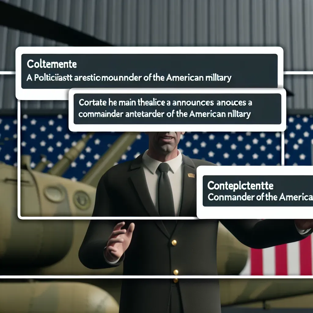 Trump nombra nuevo comandante del Ejército estadounidense.