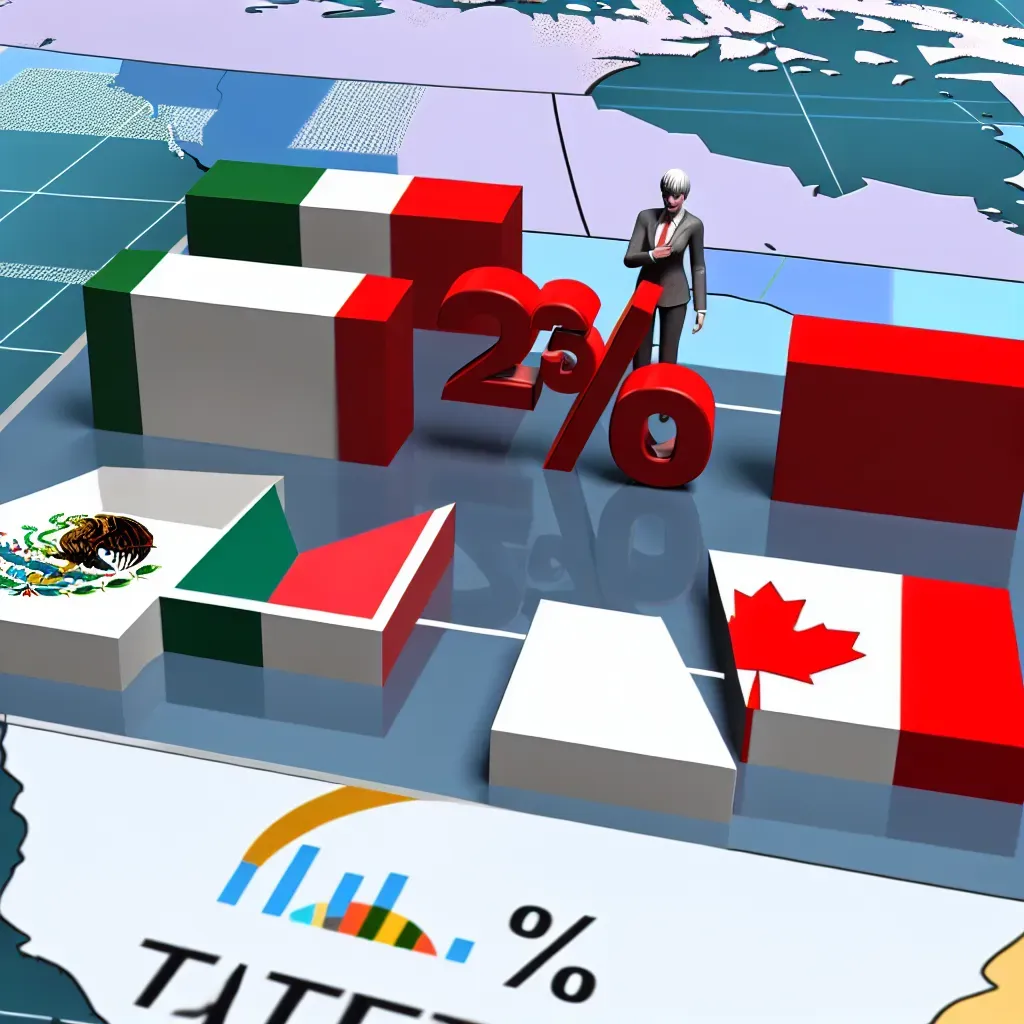 Trump propone aranceles del 25% a México y Canadá.