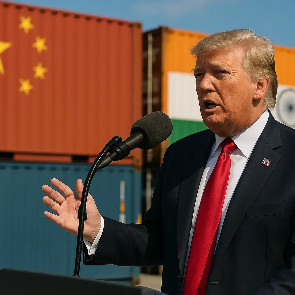 Trump solicita aranceles del 100% a China e India.