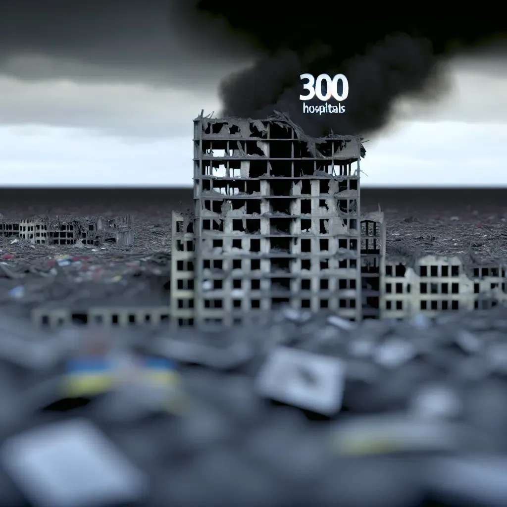Ucrania acusa a Rusia de destruir 300 hospitales.