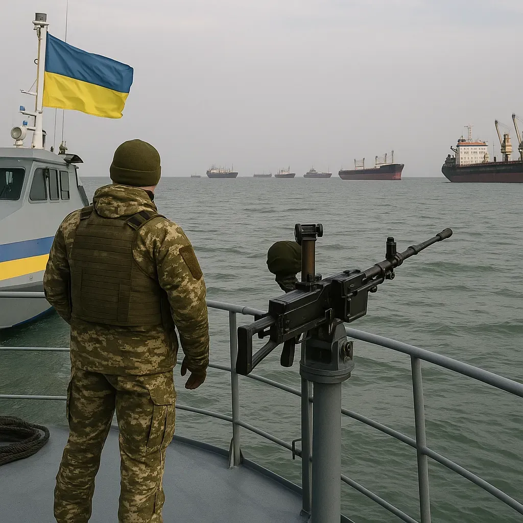Ucrania intercepta 21 buques rusos en Azov