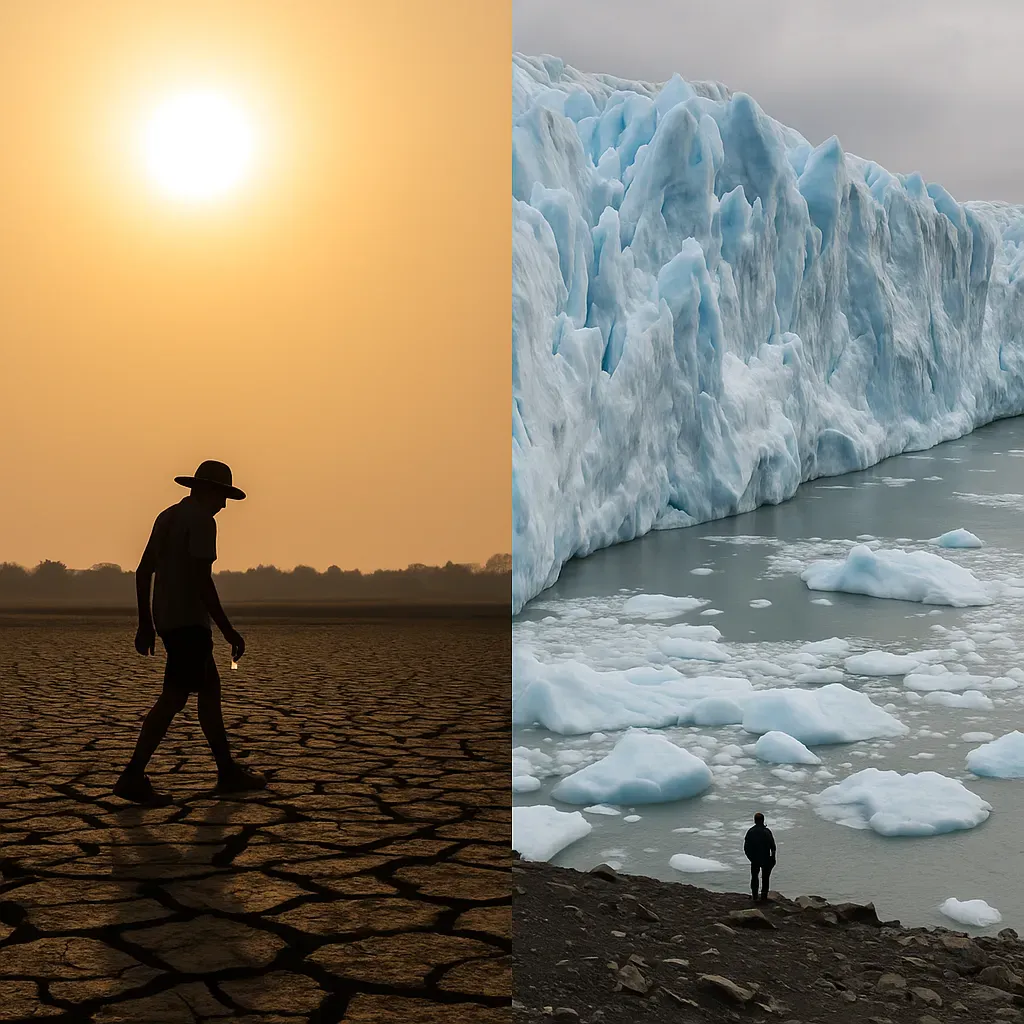 Un calentamiento extremo puede desencadenar glaciaciones.