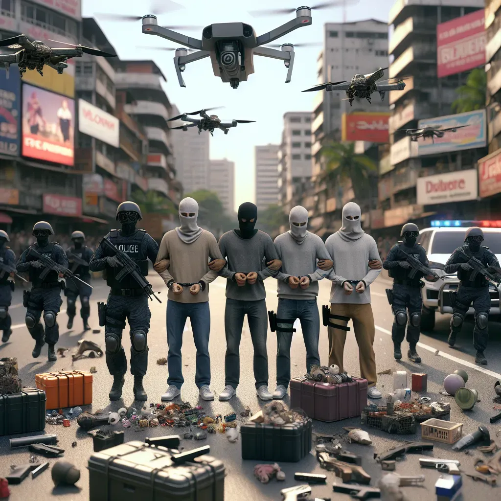 #Uruapan: Capturan a 4 Delincuentes con Drones y Armas