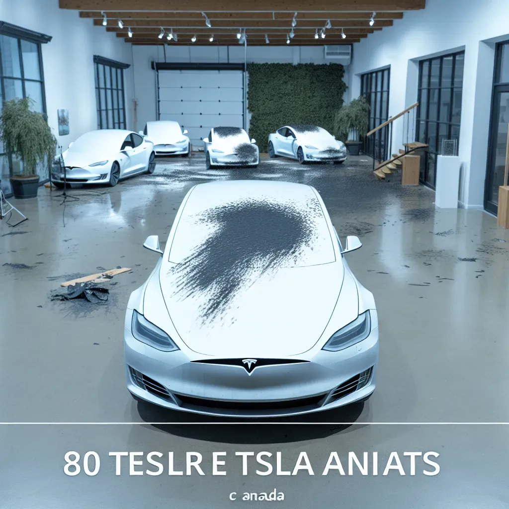 Vandalizan 80 vehículos Tesla en Canadá
