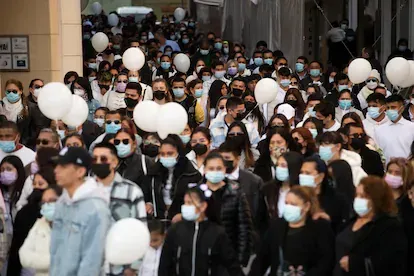 Una multitud acompañó a la familia de Claudia en el entierro, el viernes 11 de febrero de 2022.