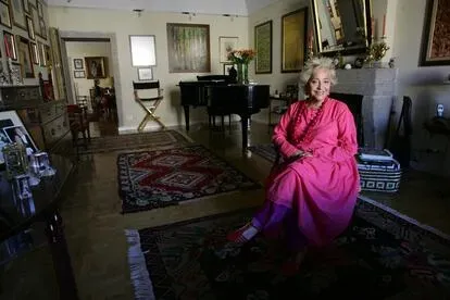 La mezzosoprano Teresa Berganza, en su casa de San Lorenzo de El Escorial en 2007.