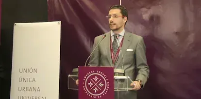 Alberto Luceño, en una captura de video de una conferencia en la Escuela Europea de dirección de empresa.