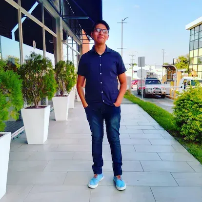 Eduardo García Galeano, hijo de Delmi, en la actualidad, en San Salvador.