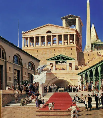 'Inauguración de Atlantis’, un óleo de Carl Laubin.