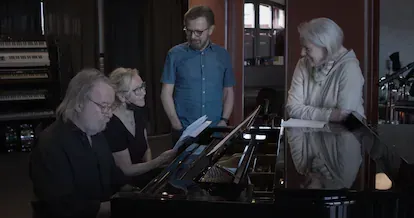 El cuarteto sueco en el estudio durante la grabación de 'Voyage'.