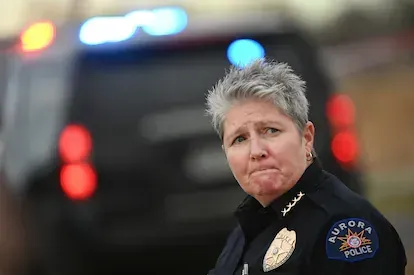 La jefa de policía Vanessa Wilson después del tiroteo.