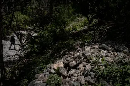 Este es el punto de la barranca en el que se encontró en 2019 el fragmento óseo que pertenecía al estudiante Christian Rodríguez.
