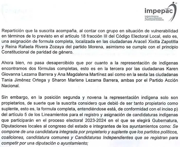 Denuncian en Morelos que órgano electoral aplicó criterios diferenciados e ilegales al asignar regidurías