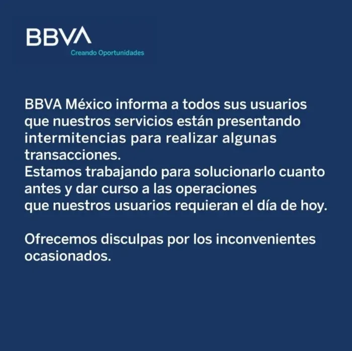 Falla aplicación, cajeros y sucursales de BBVA Bancomer | El Informador