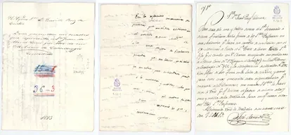 Documento histórico de la permuta del cuadro de Caravaggio por Alonso Cano.