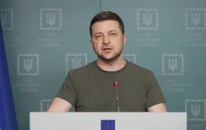 Zelenski, el 5 de marzo en Kiev.