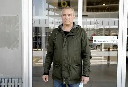 Vladimir Avramchenko, este lunes, en Barajas (Madrid).