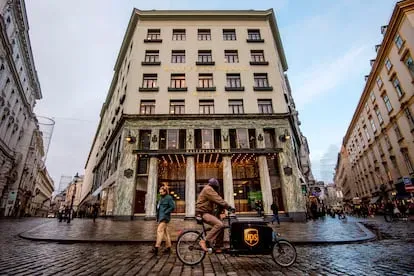 Looshaus, diseñado por el arquitecto Adolf Loos en 1910 en la Michaelerplatz, en el centro de Viena, el 17 de enero de 2018.
