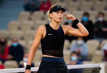 Paula Badosa, durante un partido en Roland Garros.