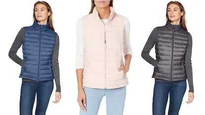 Ultraligero y plegable en su bolsa: el chaleco acolchado de mujer más vendido de AmazonBasics desde solo 20 euros