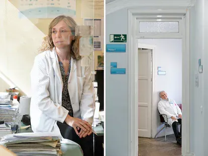 A la izquierda, Julia García Prado, bióloga y doctora en Inmunología. Dirige un grupo de investigación en el instituto IrsiCaixa, en Badalona, sobre escape inmunitario y vacunas. A la derecha, el doct