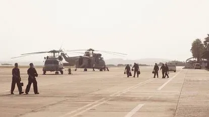 Pista para helicópteros en la base naval de Rota.