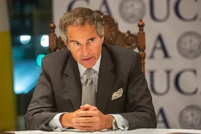 El director del Organismo de la Energía Atómica, Rafael Grossi, durante la entrevista en la Universidad Católica Argentina en Buenos Aires, el 18 de octubre de 2022.