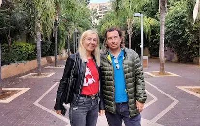 Svetlana y Gleb Zilberstein, la semana pasada en Tel Aviv.