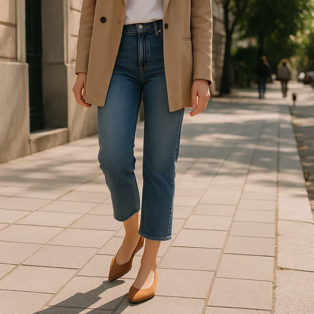 ¿Zapatos ideales para jeans cropped? 7 estilos otoño 2025.