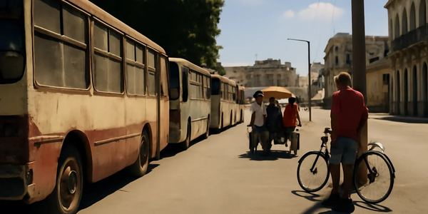 Transporte estatal de pasajeros en Cuba cae 93% en 2025