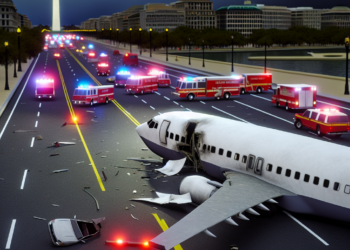 Captan momento del choque de un avión contra un helicóptero en Washington D.C.; reportan decenas de heridos