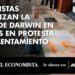 Ecologistas vandalizan la tumba de Darwin en Londres en protesta por calentamiento global