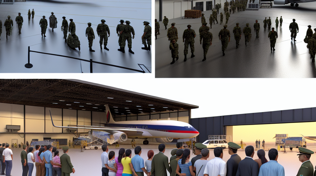 Aterriza en Bogotá el primer avión militar colombiano con deportados desde EU tras pleito entre Trump y Petro