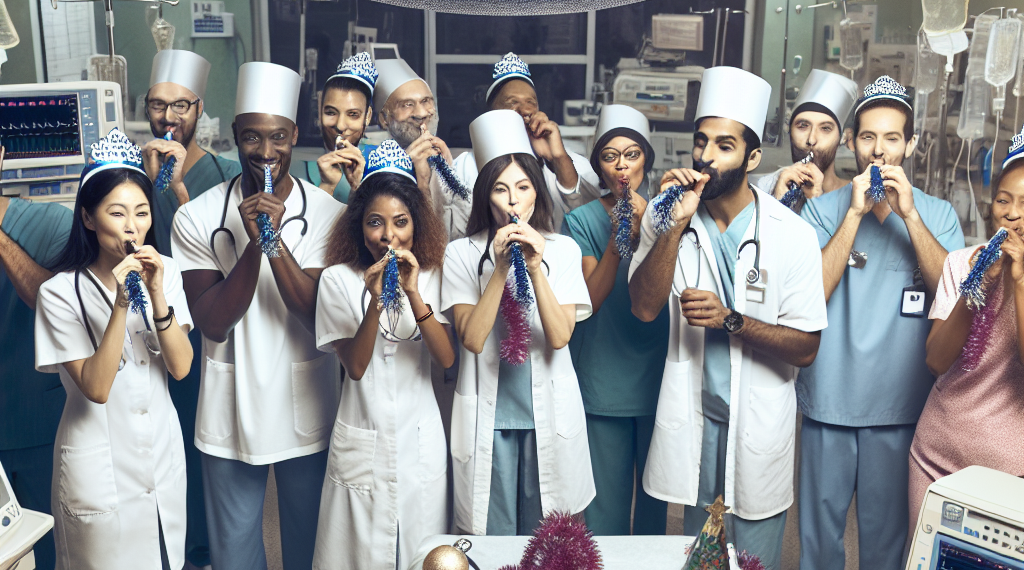 pasan Año Nuevo en hospitales
