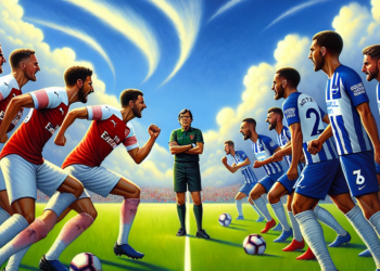 Gabriel Jesús gesticula este sábado, en Brighton.